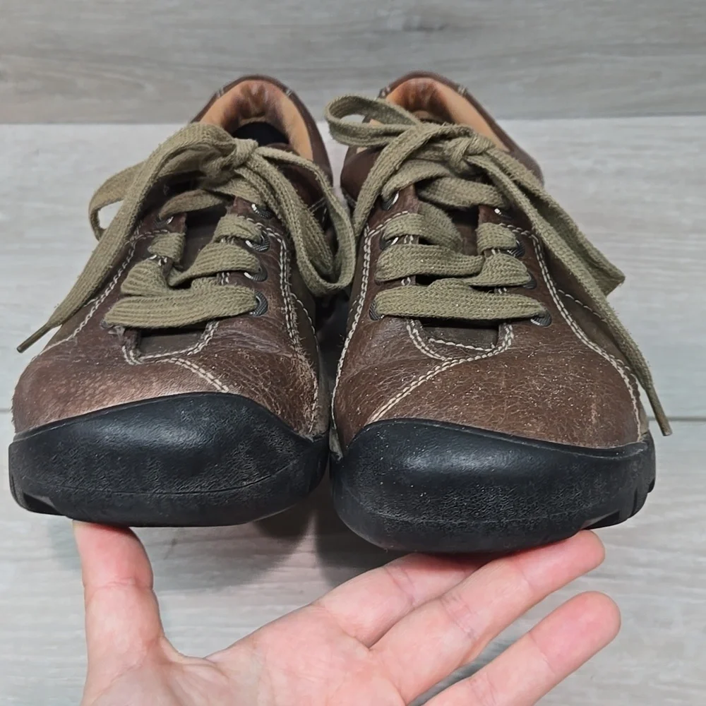 Keen Men's Brown Casual Leather Lace-Up Shoes Sneakers Sz 7